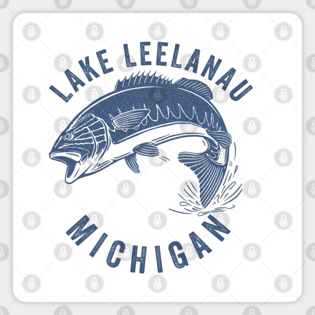 Lake Leelanau Michigan Magnet by Eureka Shirts